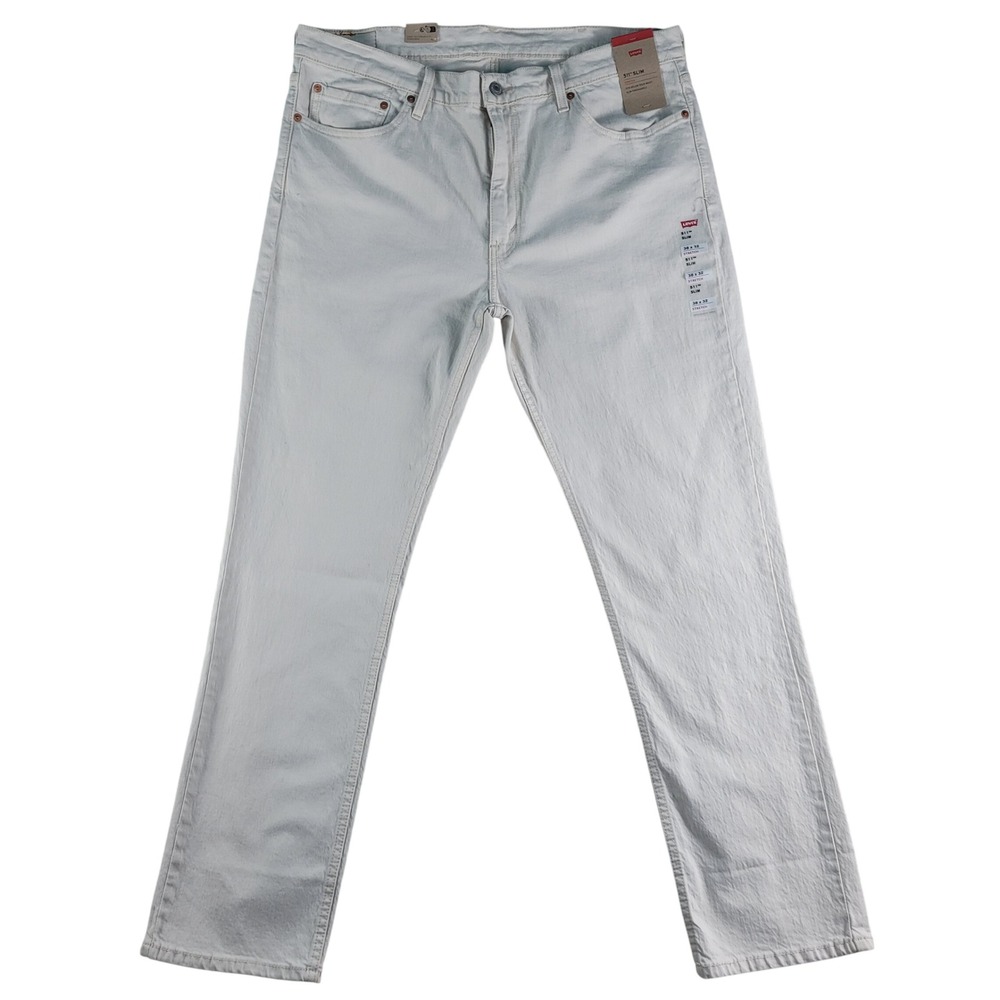 NEW Levi's 511 Slim Jeans Men's Size 38x32 Ivory Cream Tan Stretch Denim $70 NWT